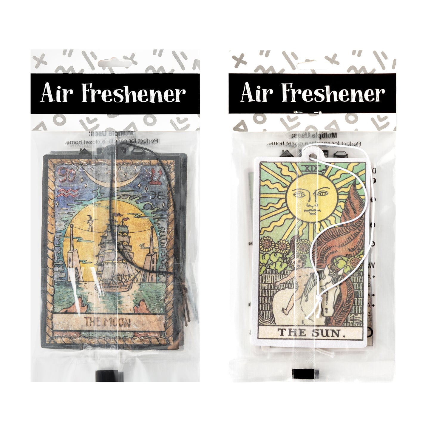 8Pcs Vintage Tarot Boho Witchy Car Air Fresheners, Hanging Air Freshener Fragrance Scented Cards, Tarot Cards Theme Car Aromatherapy Tablets for Car, Bedroom, Wardrobe, Quickly Eliminate Odors Pendant Decoration