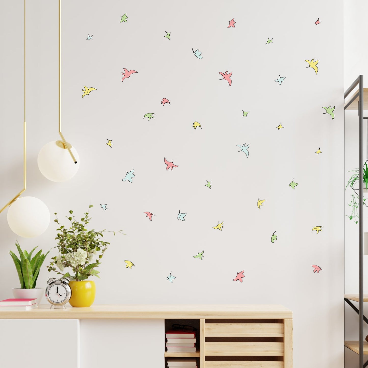 60Pcs Heartstopper Leaves Vinyl Stickers Set, Colorful Heartstopper Tv Show Sticker Decoration for Wall Bedroom Living Room Furniture Decorative Decals, DIY Stickers Kit for Laptop Cell Phone Water Bottle Textbook, Birthday Gift Crafts for Kids